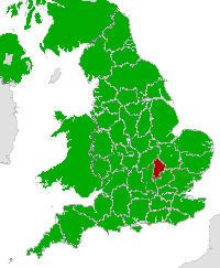 Map of Bedfordshire